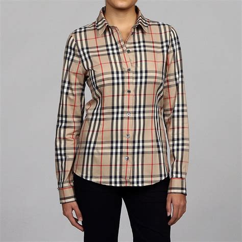 burberry plaid shirt women's.